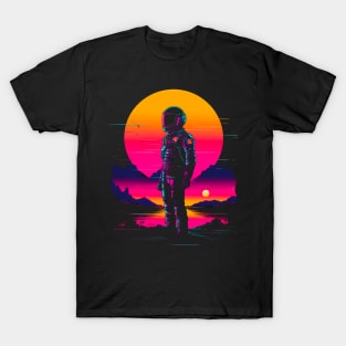 Astronaut simple sunset T-Shirt